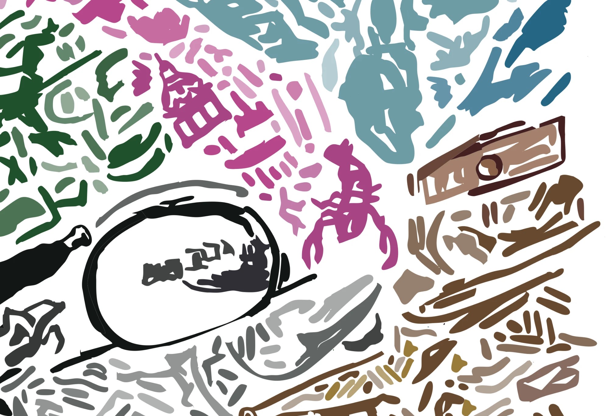 Fragments & Fractals, still life with mirror, 2025
