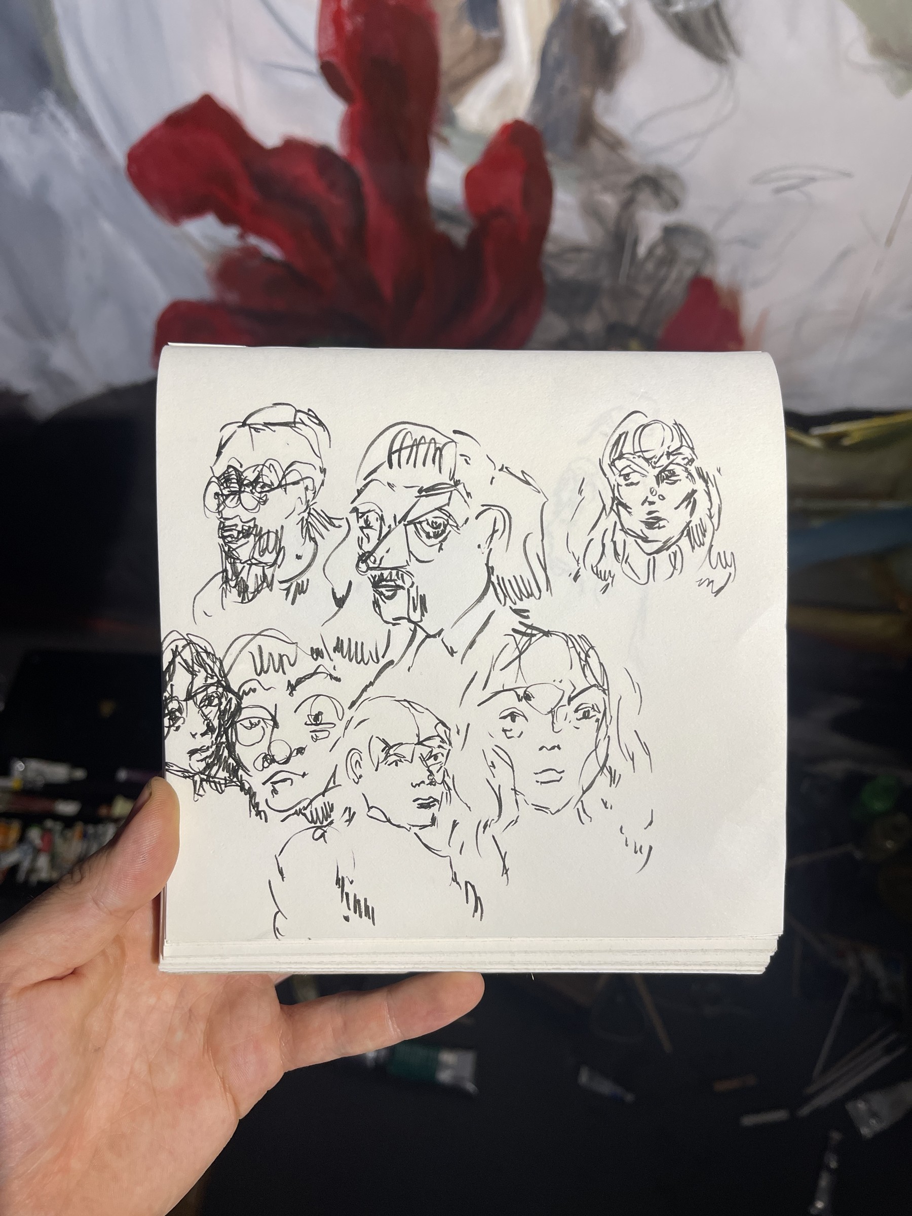 Sketches, heads, 2025